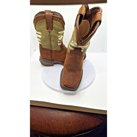 Lil' Rebel™ by Durango® Little Kids' Army Western Boot 11 M - Picture 1 of 7